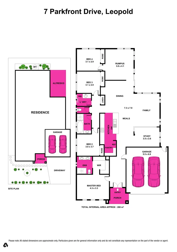 Floorplan of Homely house listing, 7 Parkfront Drive, Leopold VIC 3224