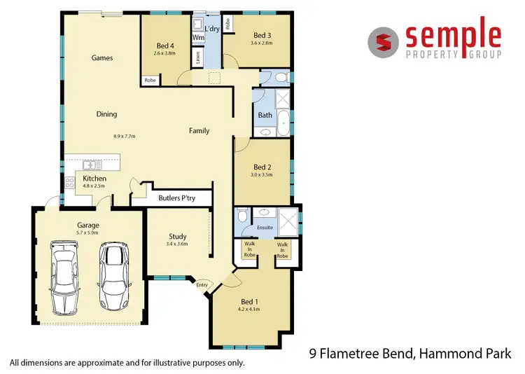 Floorplan of Homely house listing, 9 Flametree Bend, Hammond Park WA 6164