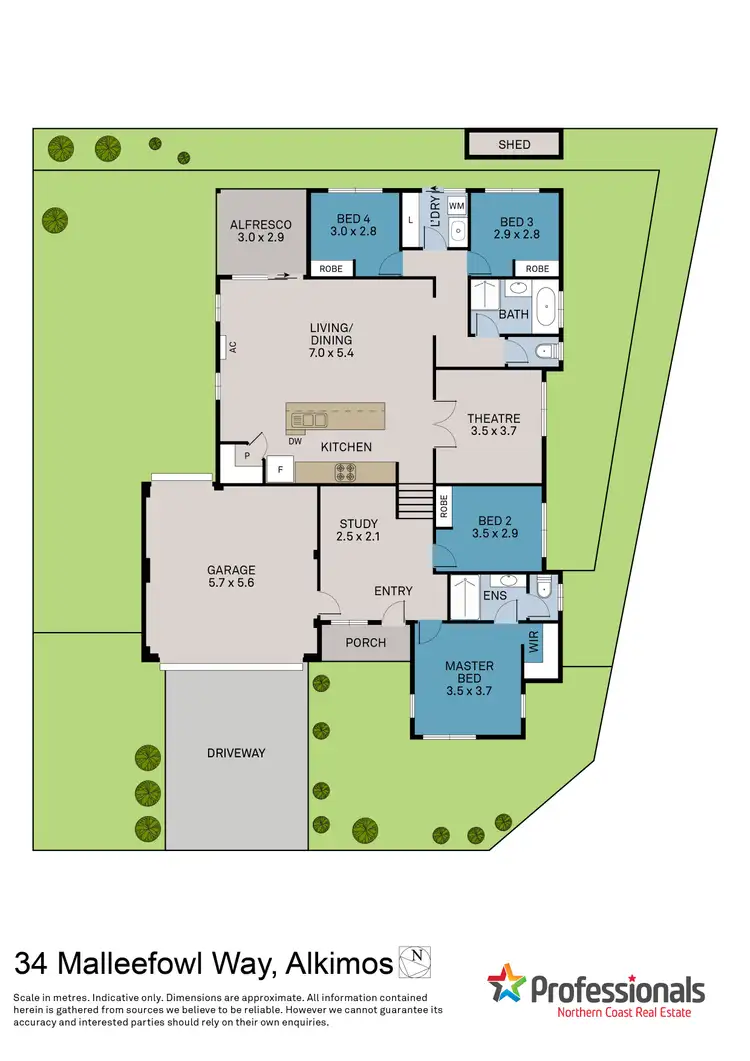 Floorplan of Homely house listing, 34 Malleefowl Way, Alkimos WA 6038