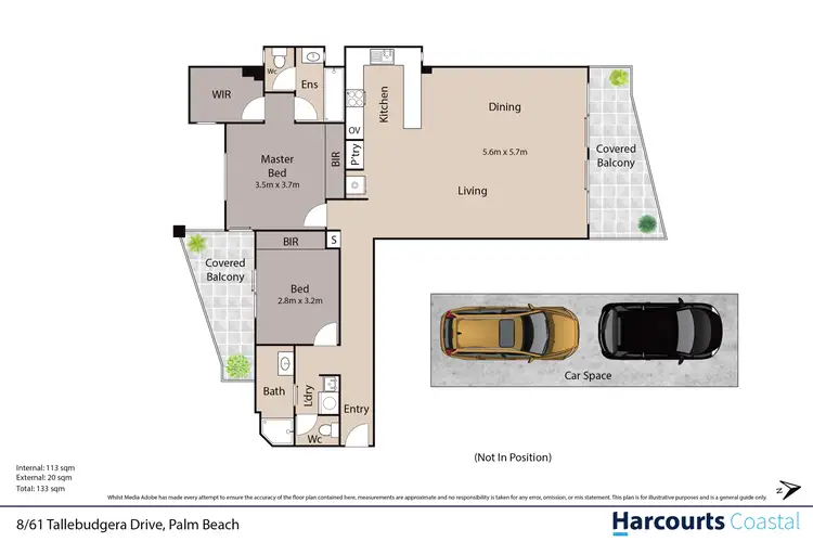 Floorplan of Homely apartment listing, 8/61-63 Tallebudgera Drive, Palm Beach QLD 4221