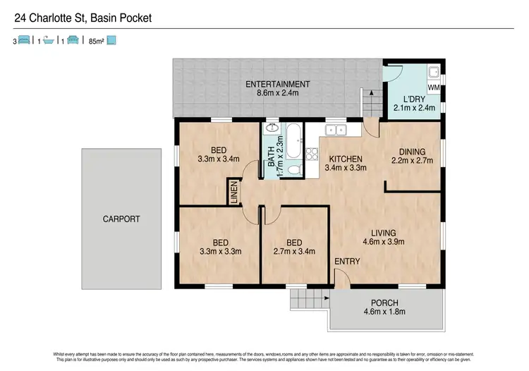 Floorplan of Homely house listing, 24 Charlotte Street, Basin Pocket QLD 4305