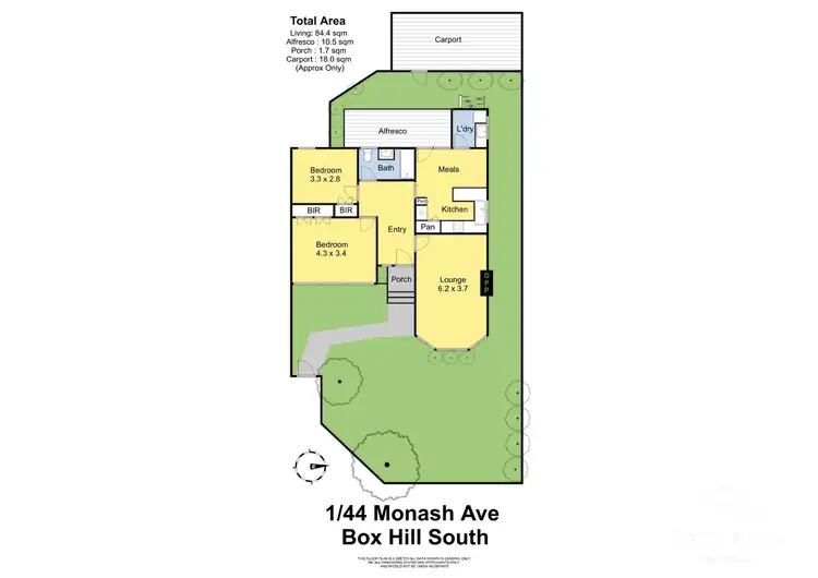 Floorplan of Homely unit listing, 1/44 Monash Street, Box Hill South VIC 3128