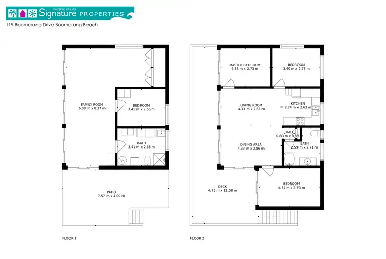 Floorplan of Homely house listing, 119 Boomerang Drive, Boomerang Beach NSW 2428