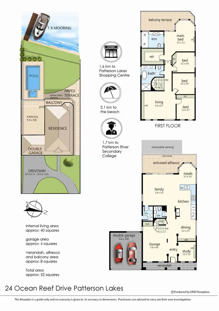 Floorplan of Homely house listing, 24 Ocean Reef Drive, Patterson Lakes VIC 3197