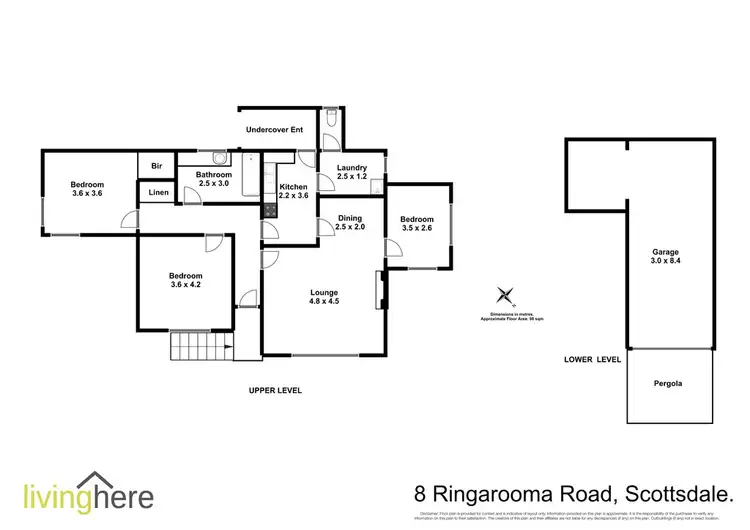 Floorplan of Homely house listing, 8 Ringarooma Road, Scottsdale TAS 7260
