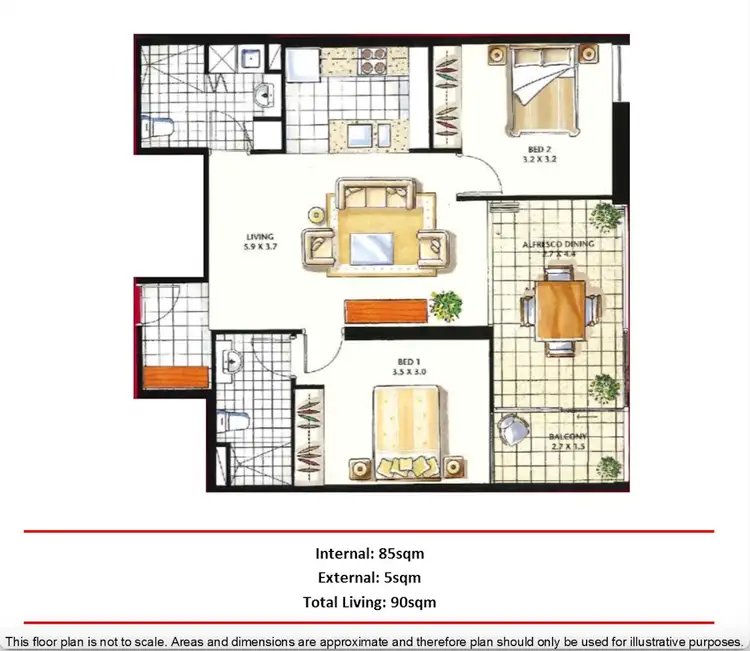 Floorplan of Homely apartment listing, 1702/108 Albert Street, Brisbane City QLD 4000