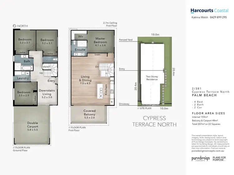 Floorplan of Homely house listing, 1 & 2/381 Cypress Terrace North, Palm Beach QLD 4221