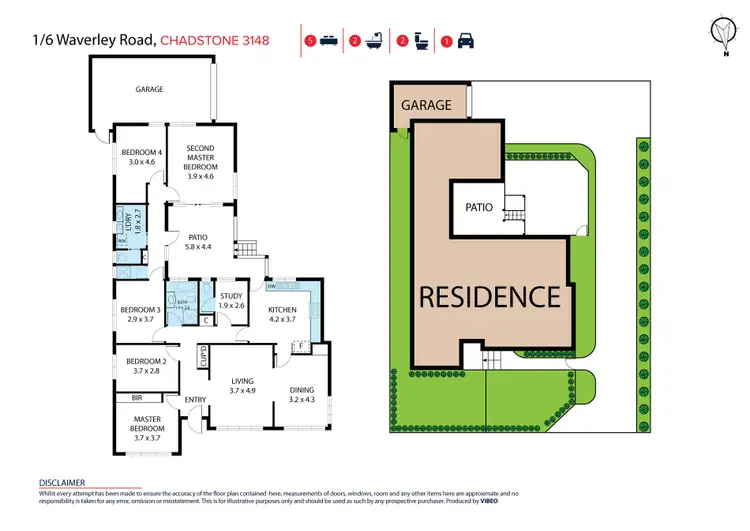Floorplan of Homely unit listing, 1/6 Waverley Road, Chadstone VIC 3148