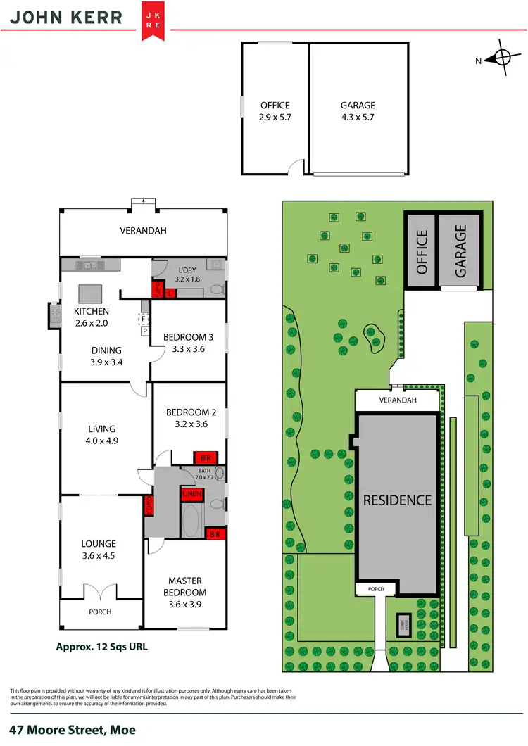 Floorplan of Homely house listing, 47 Moore Street, Moe VIC 3825
