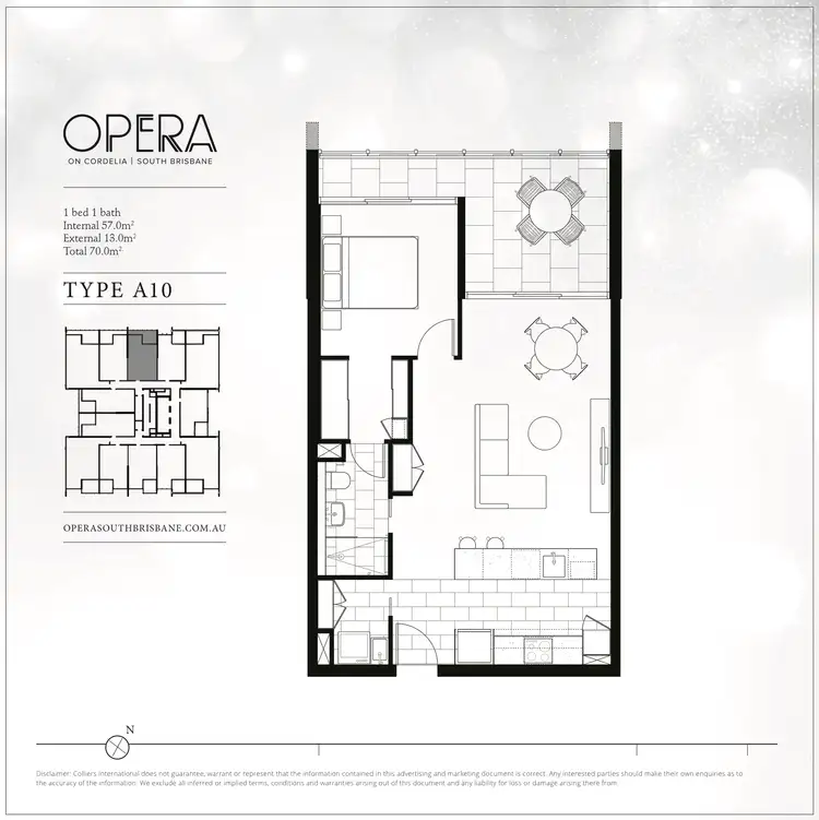 Floorplan of Homely apartment listing, 510/47 Cordelia Street, South Brisbane QLD 4101