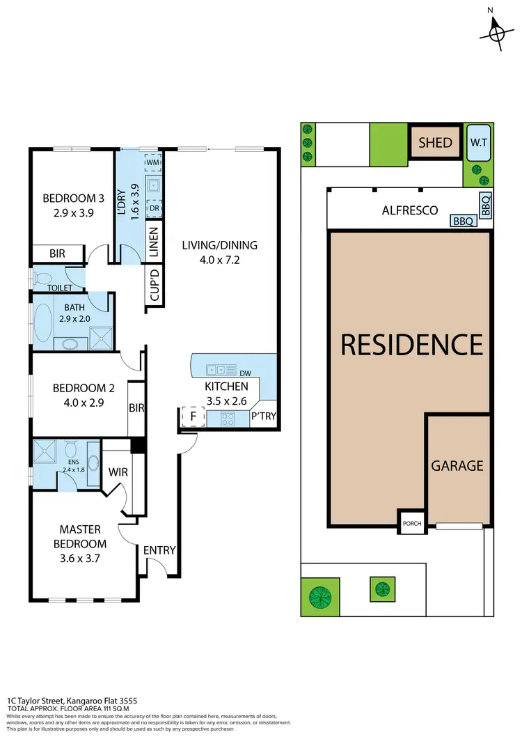 Floorplan of Homely house listing, 1C Taylor Street, Kangaroo Flat VIC 3555