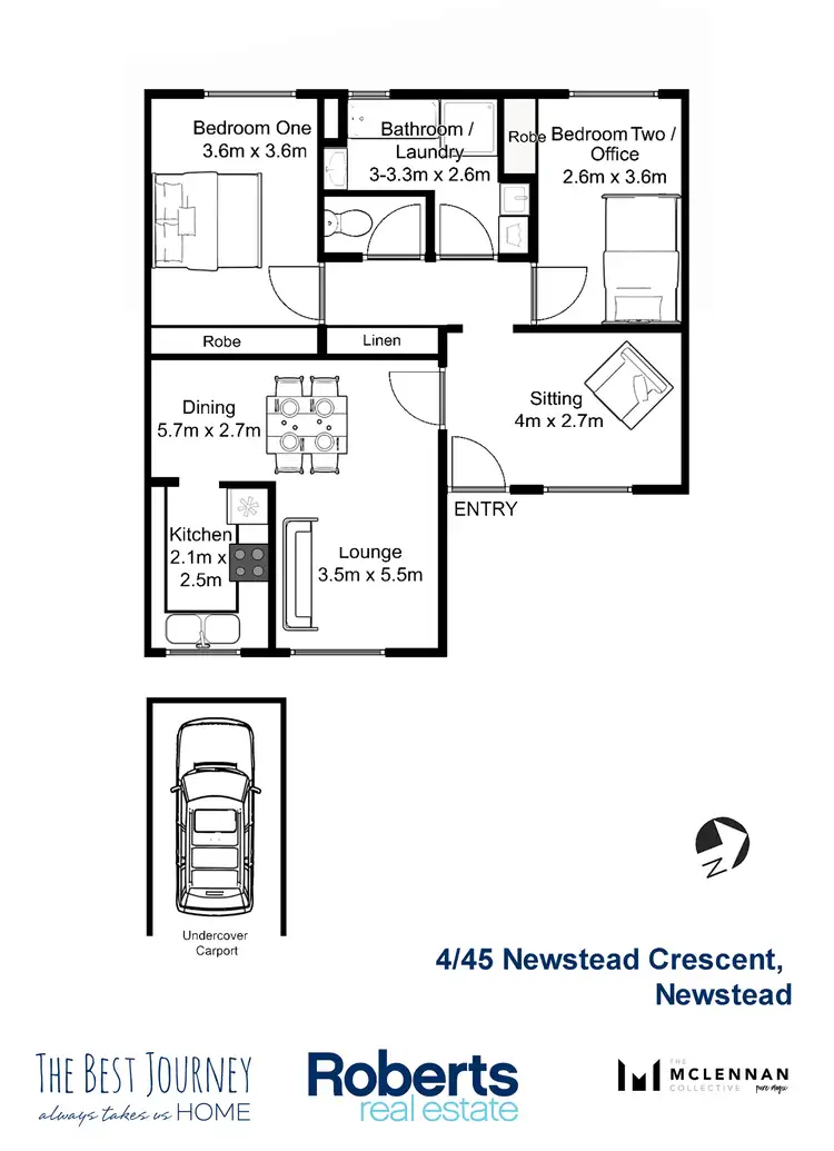 Floorplan of Homely unit listing, 4/45 Newstead Crescent, Newstead TAS 7250