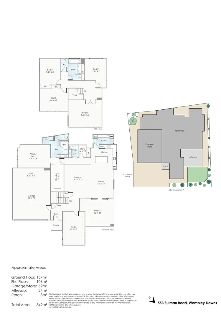 Floorplan of Homely house listing, 55B Sulman Road, Wembley Downs WA 6019