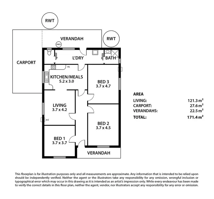Floorplan of Homely house listing, 5 Old Adelaide Road, Karoonda SA 5307