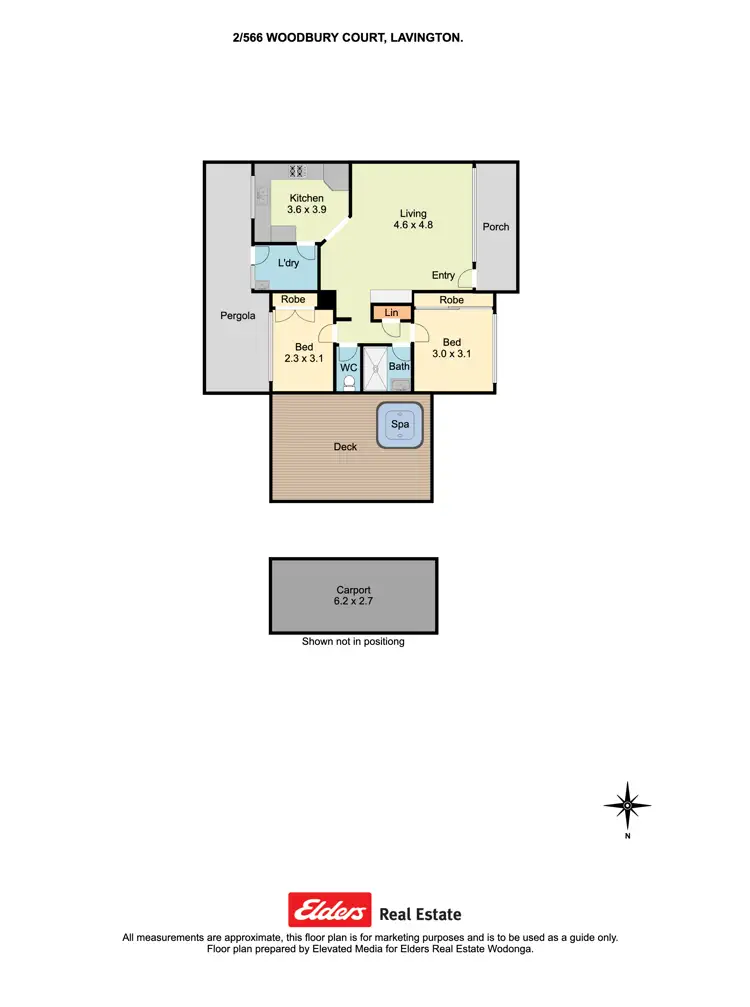 Floorplan of Homely unit listing, 2/566 Woodbury Court, Lavington NSW 2641
