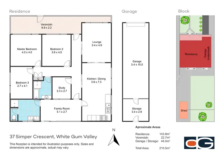 Floorplan of Homely house listing, 37 Simper Crescent, White Gum Valley WA 6162