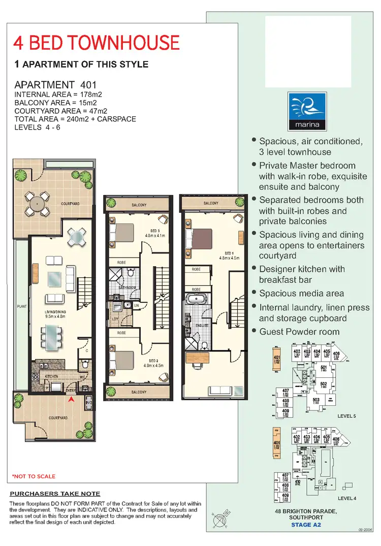 Floorplan of Homely apartment listing, 401/4 Como Crescent, Southport QLD 4215