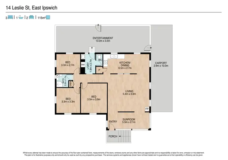 Floorplan of Homely house listing, 14 Leslie Street, East Ipswich QLD 4305