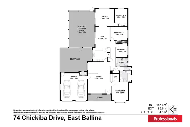 Floorplan of Homely house listing, 74 Chickiba Drive, East Ballina NSW 2478