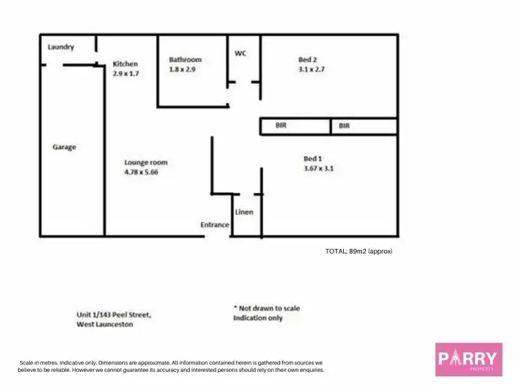 Floorplan of Homely house listing, 1/143 Peel Street, Summerhill TAS 7250