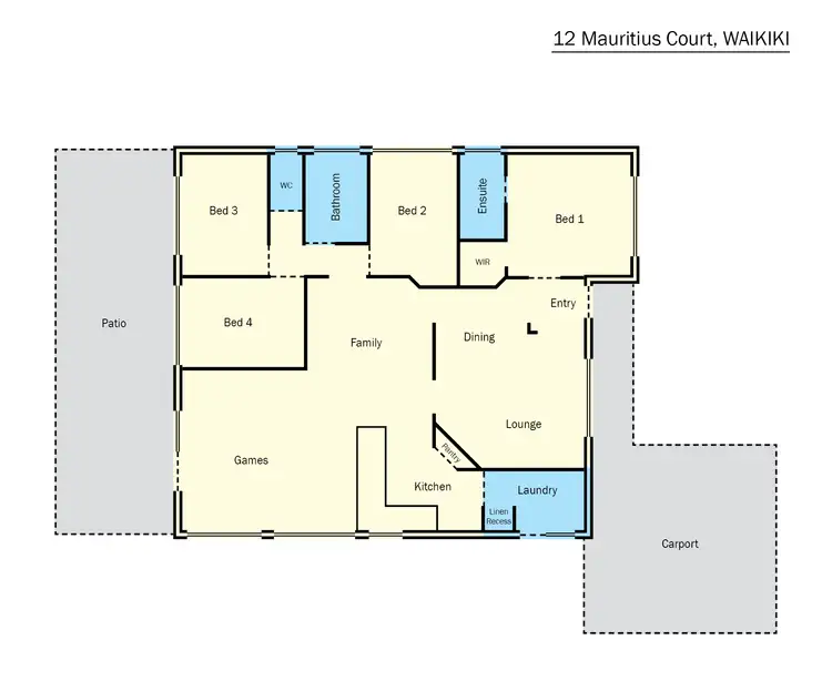 Floorplan of Homely house listing, 12 Mauritius Court, Waikiki WA 6169