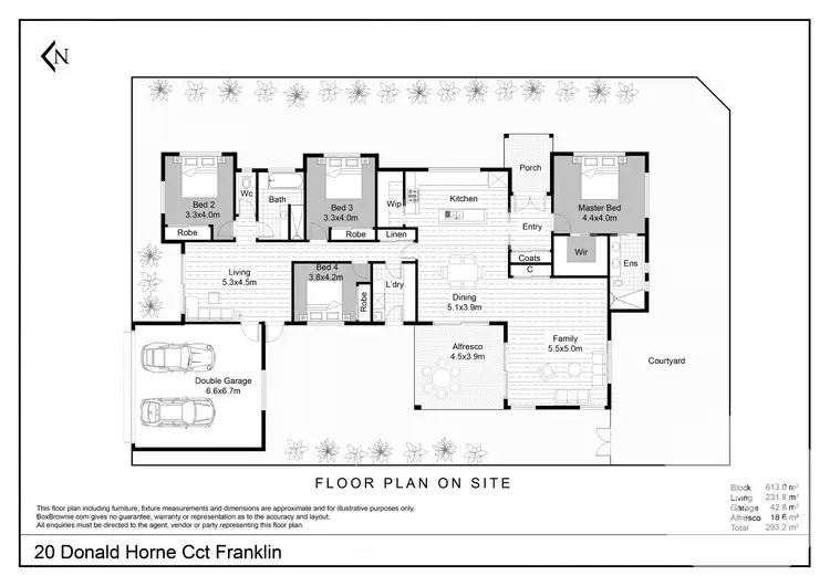 Floorplan of Homely house listing, 20 Donald Horne Circuit, Franklin ACT 2913