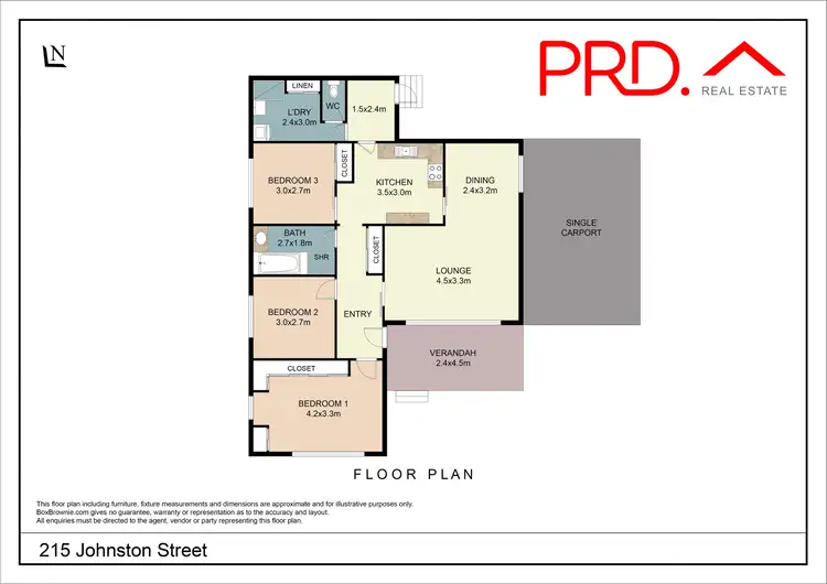 Floorplan of Homely house listing, 215 Johnston Street, Tamworth NSW 2340
