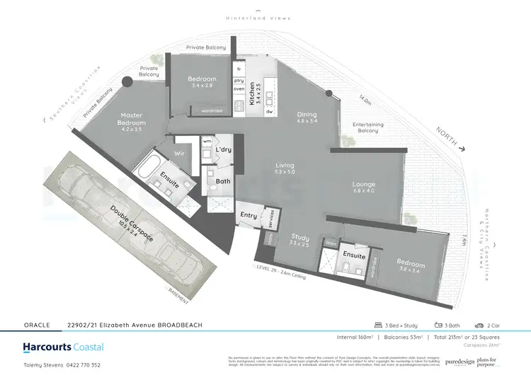 Floorplan of Homely apartment listing, 22902/21 Elizabeth Avenue, Broadbeach QLD 4218