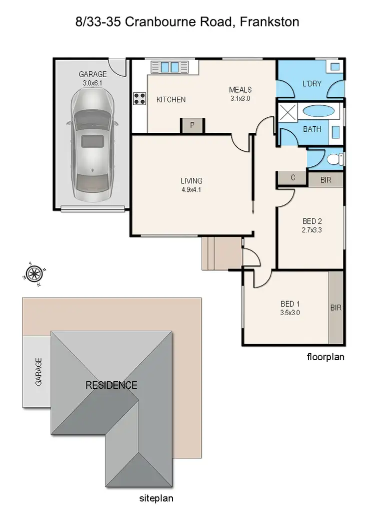 Floorplan of Homely unit listing, 8/33-35 Cranbourne Road, Frankston VIC 3199