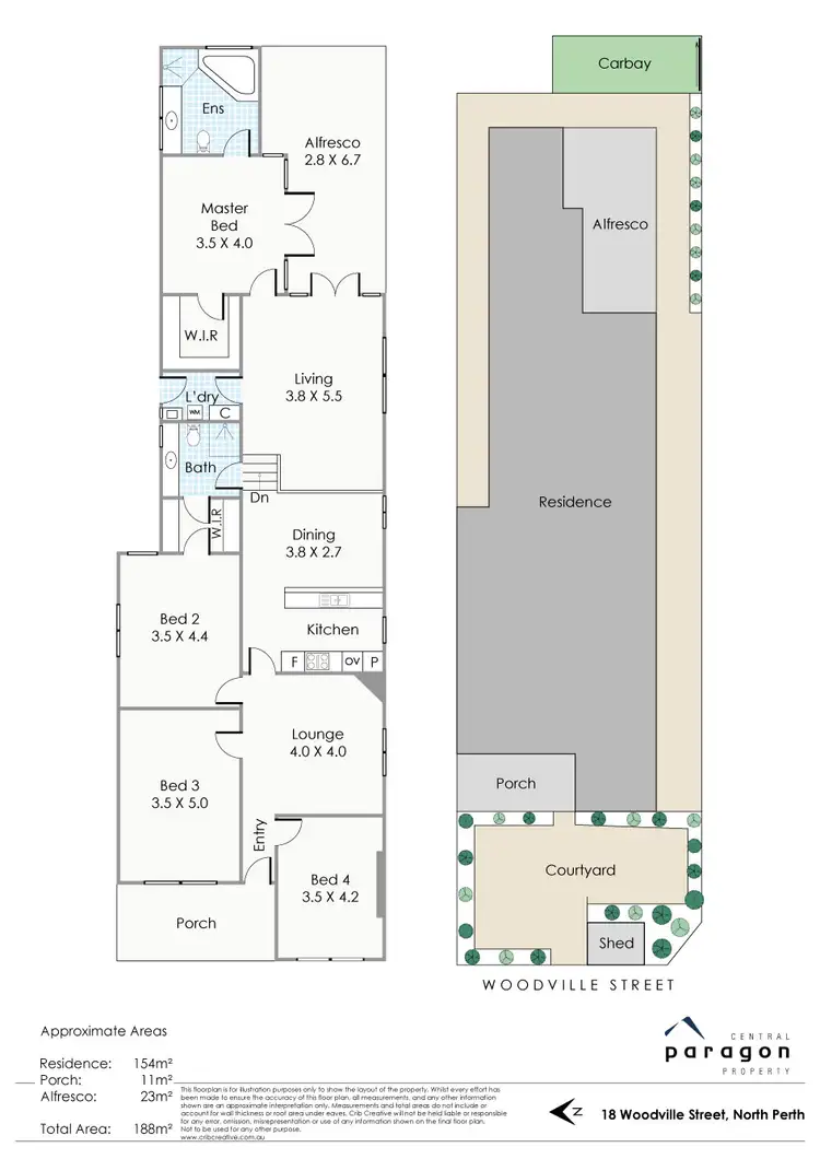 Floorplan of Homely house listing, 18 Woodville Street, North Perth WA 6006
