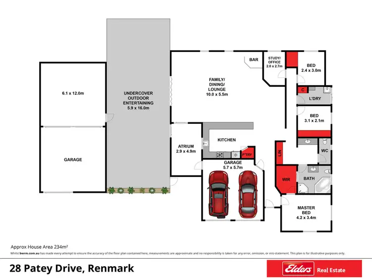 Floorplan of Homely house listing, 28 Patey Drive, Renmark SA 5341