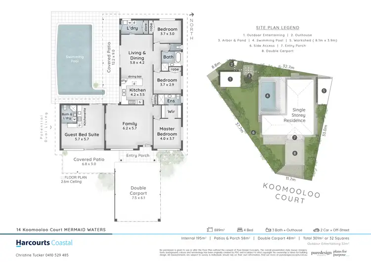 Floorplan of Homely house listing, 14 Koomooloo Court, Mermaid Waters QLD 4218