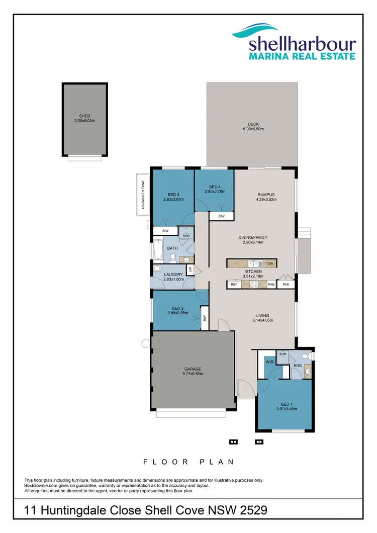 Floorplan of Homely house listing, 11 Huntingdale Close, Shell Cove NSW 2529