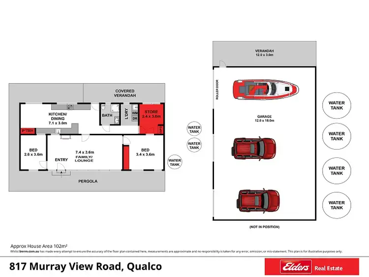Floorplan of Homely house listing, 817 Murrayview Road, Ramco SA 5322