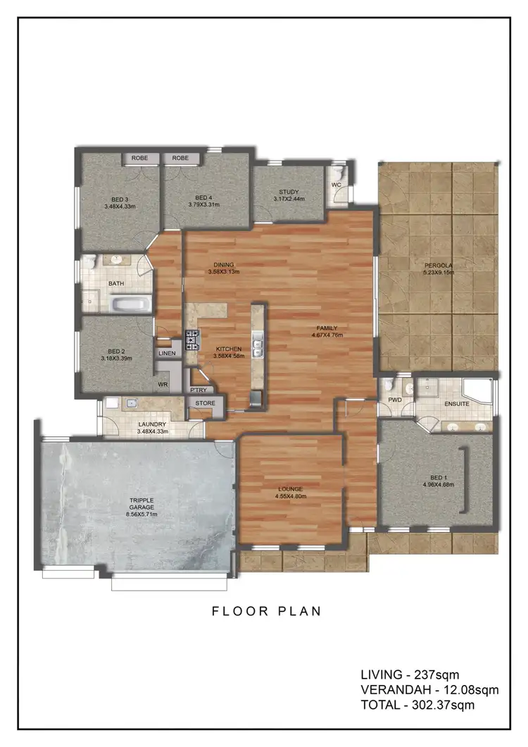 Floorplan of Homely house listing, 16 Montpelier Loop, Canning Vale WA 6155