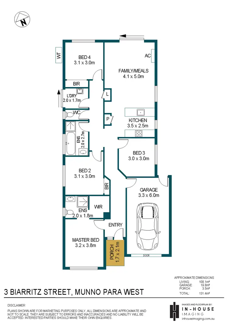 Floorplan of Homely house listing, 3 Biarritz Street, Munno Para West SA 5115