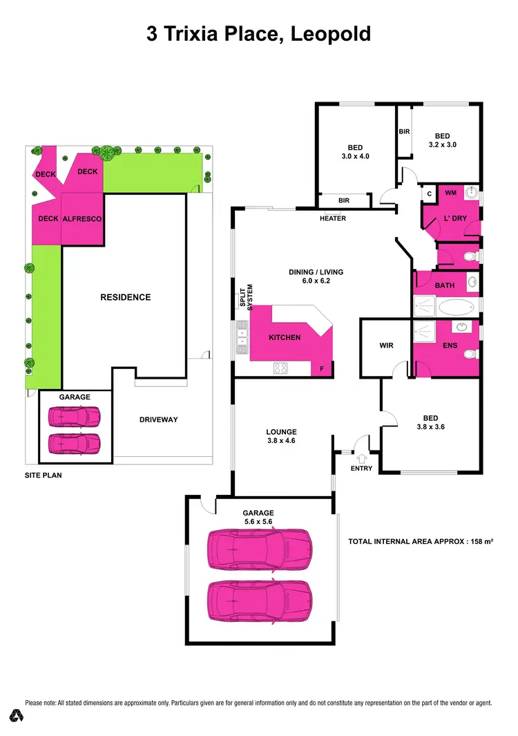 Floorplan of Homely house listing, 3 Trixia Place, Leopold VIC 3224