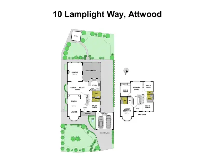 Floorplan of Homely house listing, 10 Lamplight Way, Attwood VIC 3049