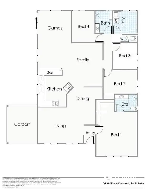 Floorplan of Homely house listing, 20 Whitlock Crescent, South Lake WA 6164