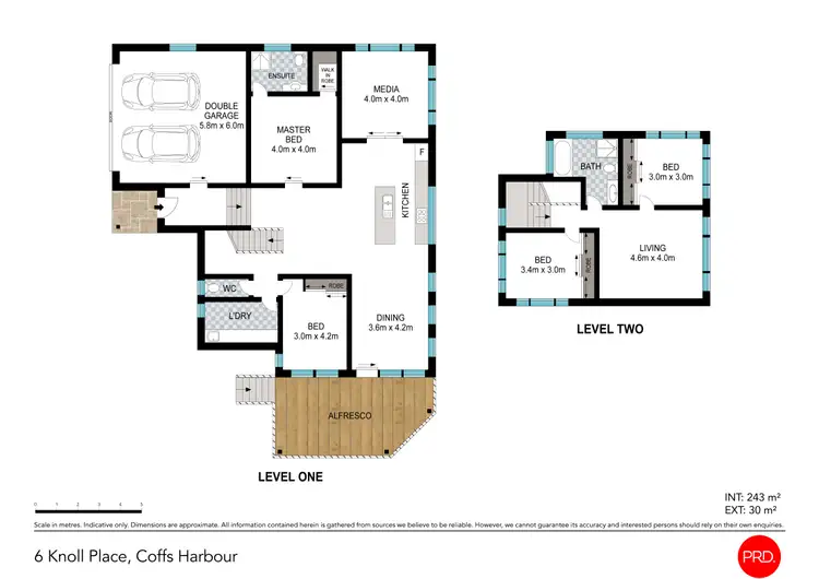 Floorplan of Homely house listing, 6 Knoll Place, Coffs Harbour NSW 2450