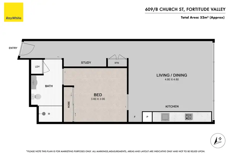 Floorplan of Homely apartment listing, 609/8 Church Street, Fortitude Valley QLD 4006