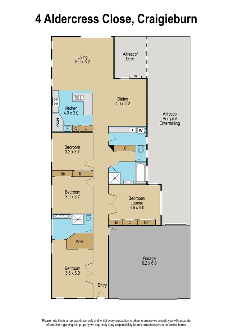 Floorplan of Homely house listing, 4 Aldercress Close, Craigieburn VIC 3064