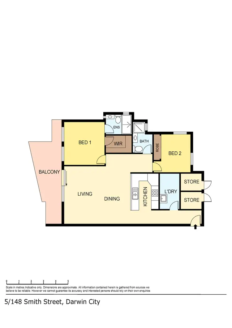 Floorplan of Homely apartment listing, 5/148 Smith Street, Larrakeyah NT 820