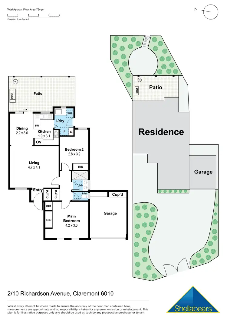 Floorplan of Homely villa listing, 2/10 Richardson Avenue, Claremont WA 6010