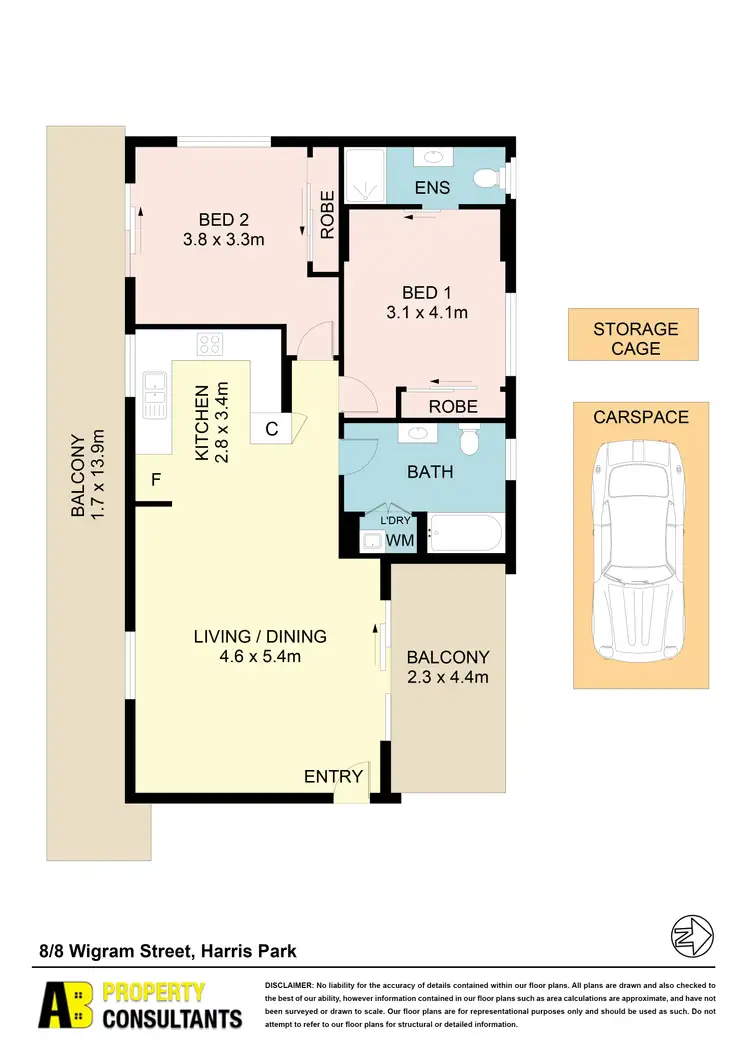 Floorplan of Homely unit listing, 8/8 Wigram Street, Harris Park NSW 2150