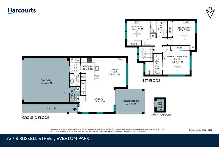 Floorplan of Homely townhouse listing, 33/8 Russell Street, Everton Park QLD 4053