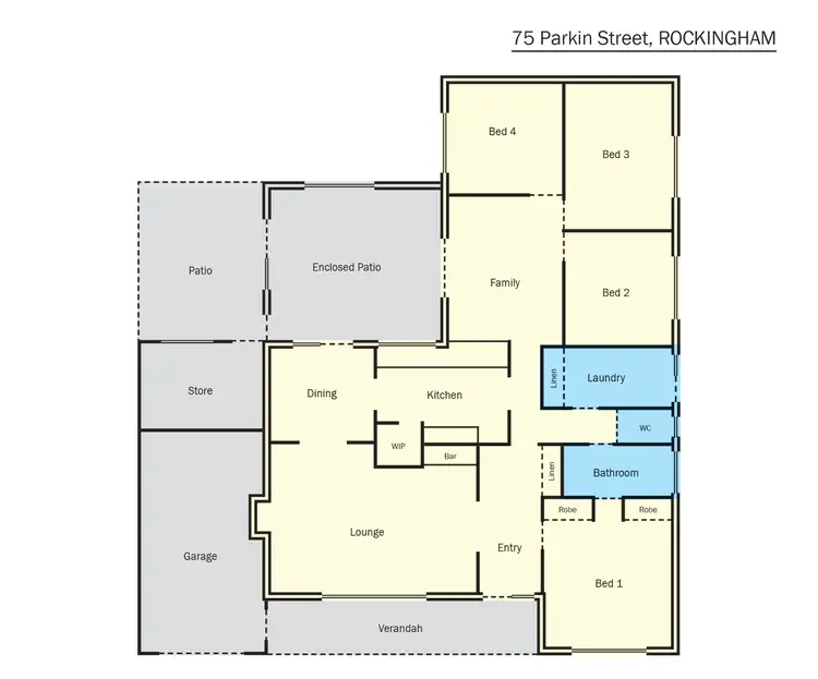 Floorplan of Homely house listing, 75 Parkin Street, Rockingham WA 6168