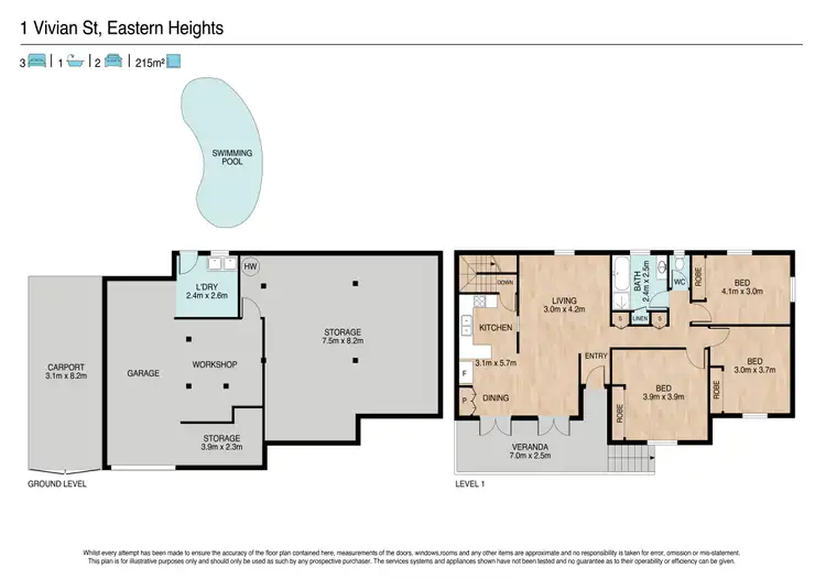 Floorplan of Homely house listing, 1 Vivian Street, Eastern Heights QLD 4305