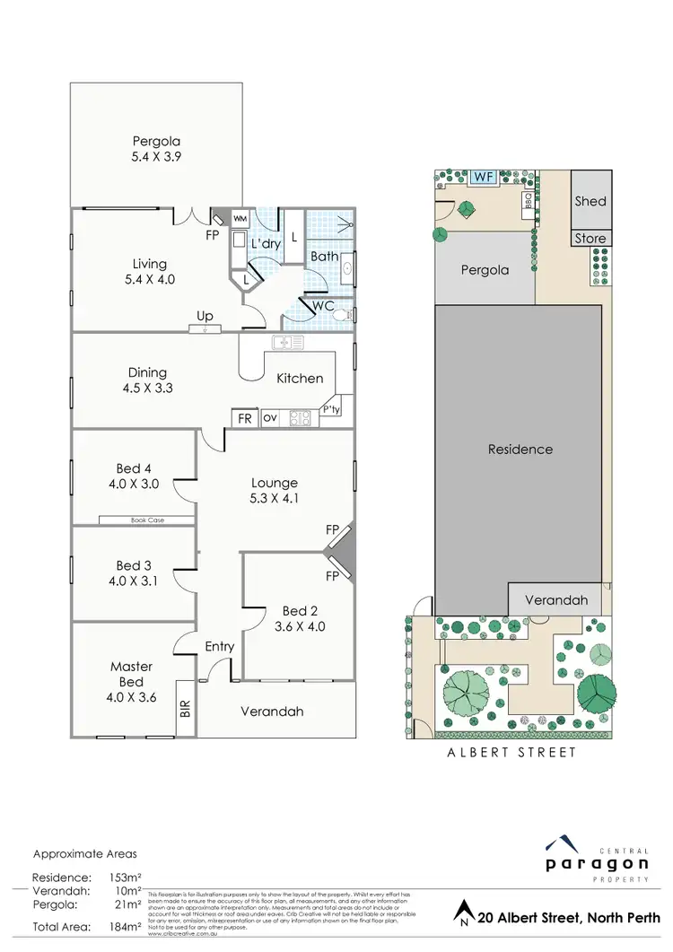 Floorplan of Homely house listing, 20 Albert Street, North Perth WA 6006