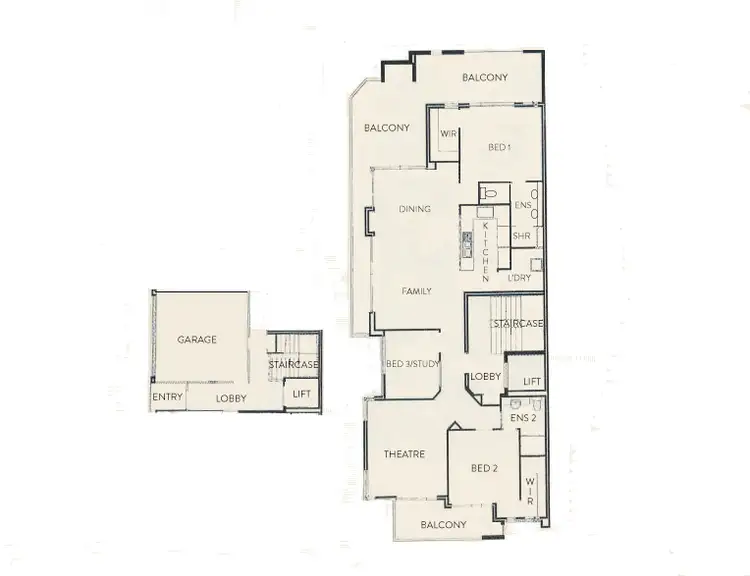 Floorplan of Homely townhouse listing, 3/32 Vivaldi Drive, Mandurah WA 6210